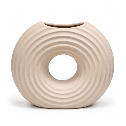 Modern Ripple Donut Vase