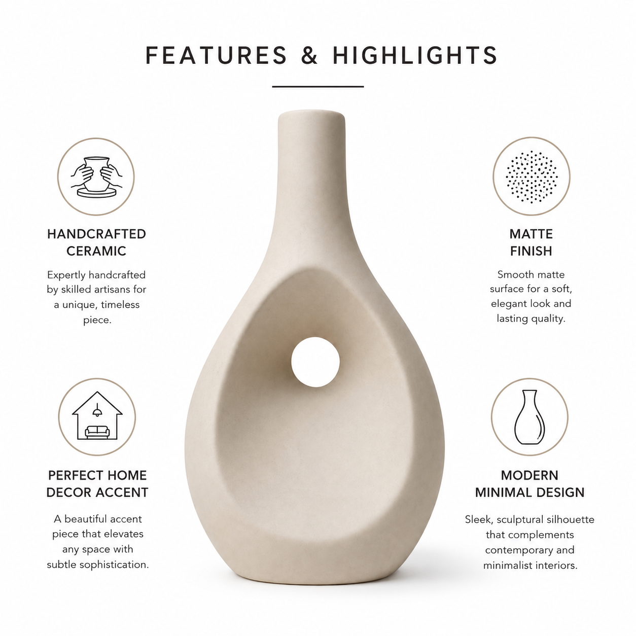 Modern Teardrop Hollow Vase