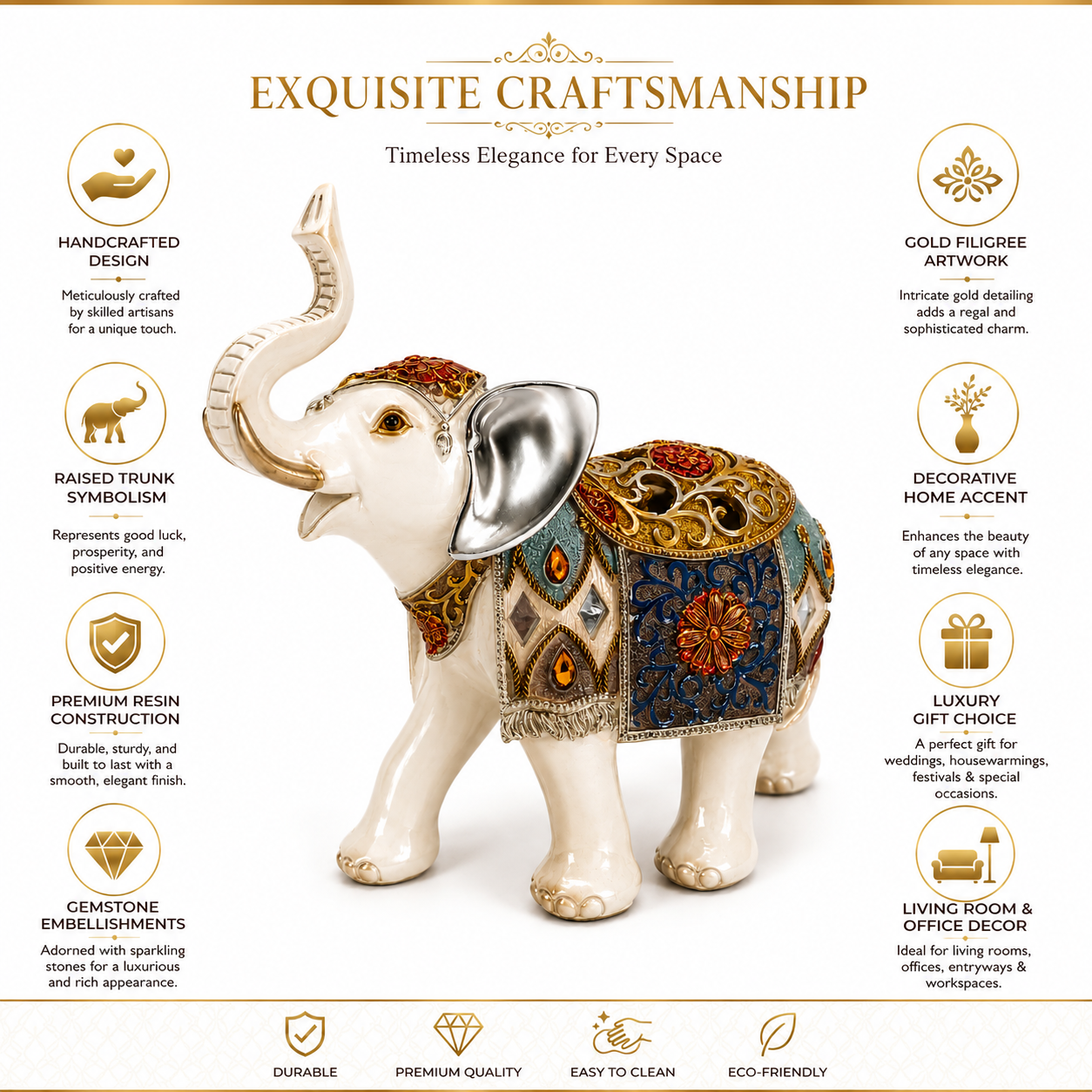 Royal Decorative Elephant Figurine
