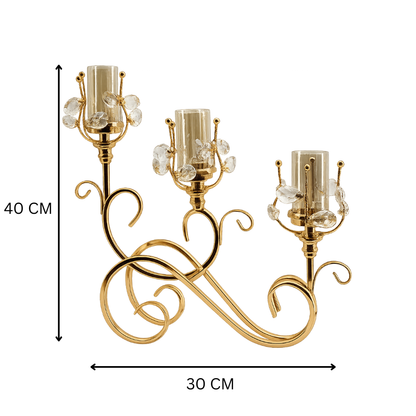 Elegant Triple Arm Candle Holder