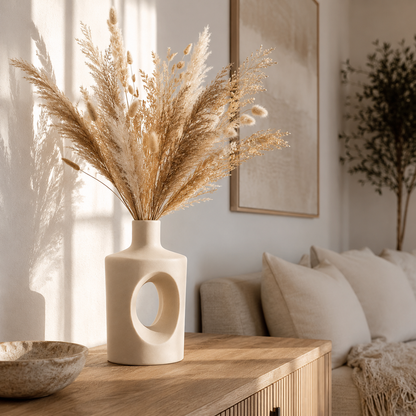 Modern Arch Hollow Vase – Beige
