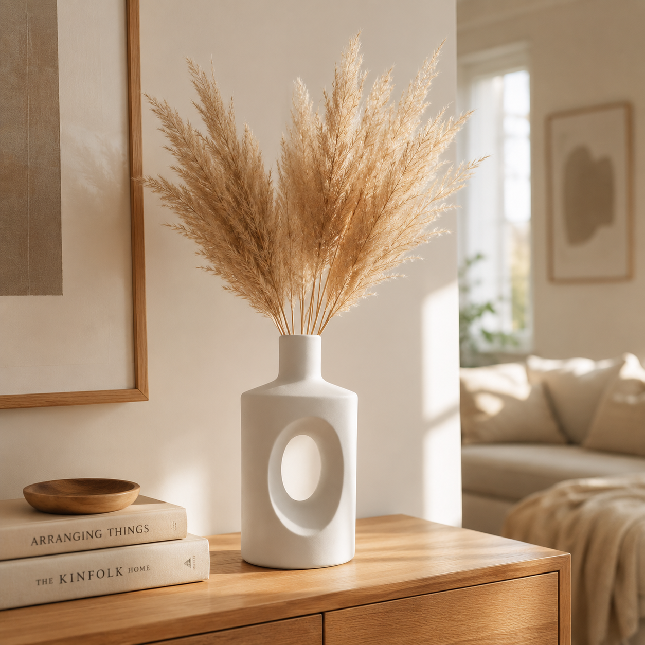 Modern Arch Hollow Vase – Beige