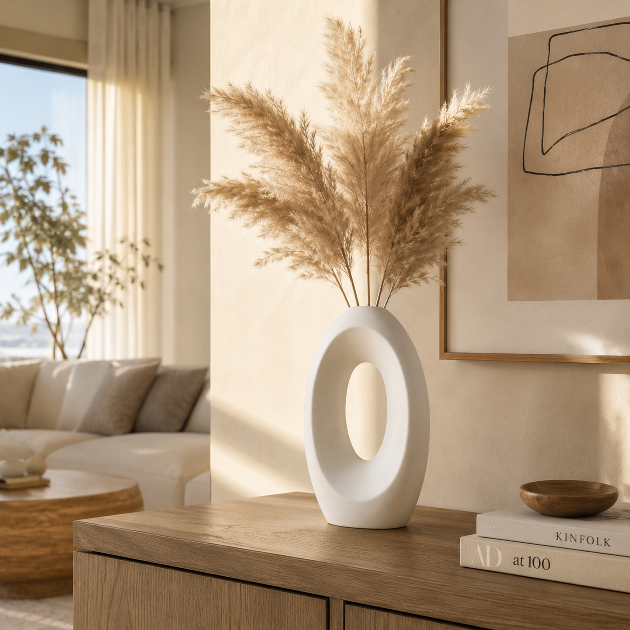 Modern Hollow Oval Vase