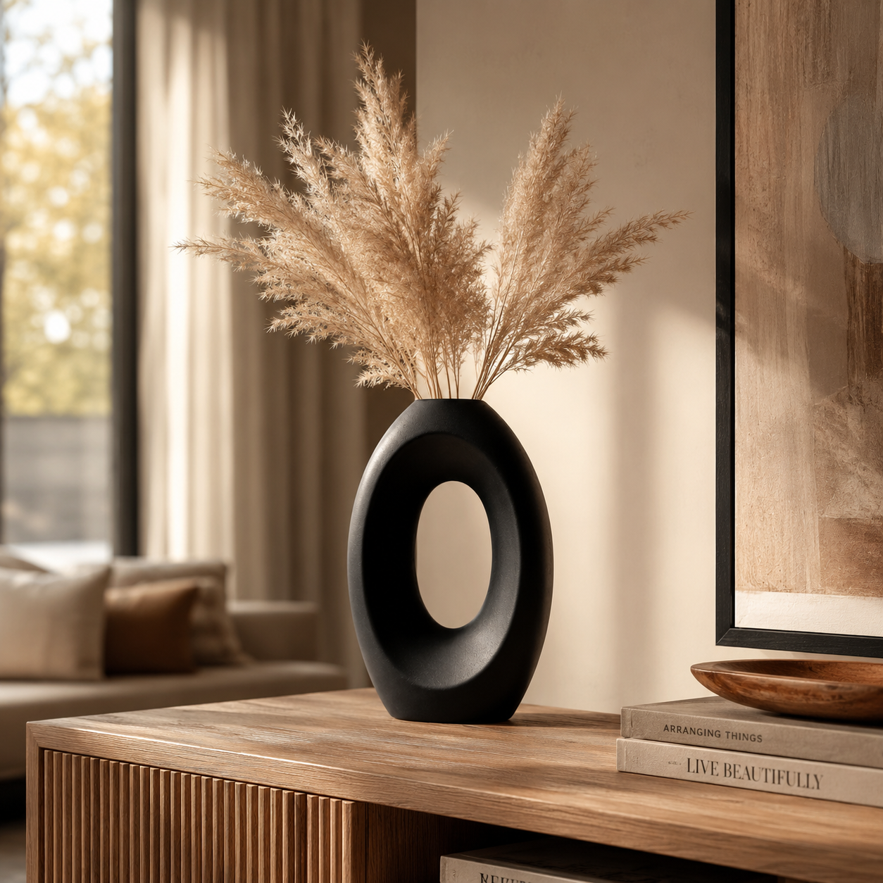Modern Hollow Oval Vase