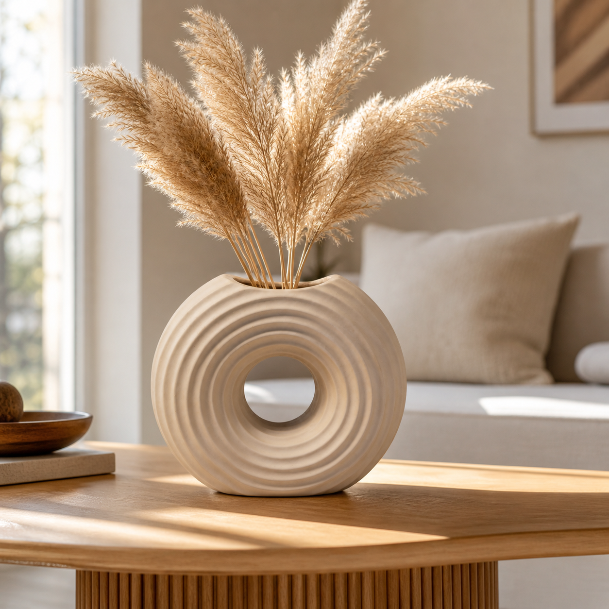 Modern Ripple Donut Vase