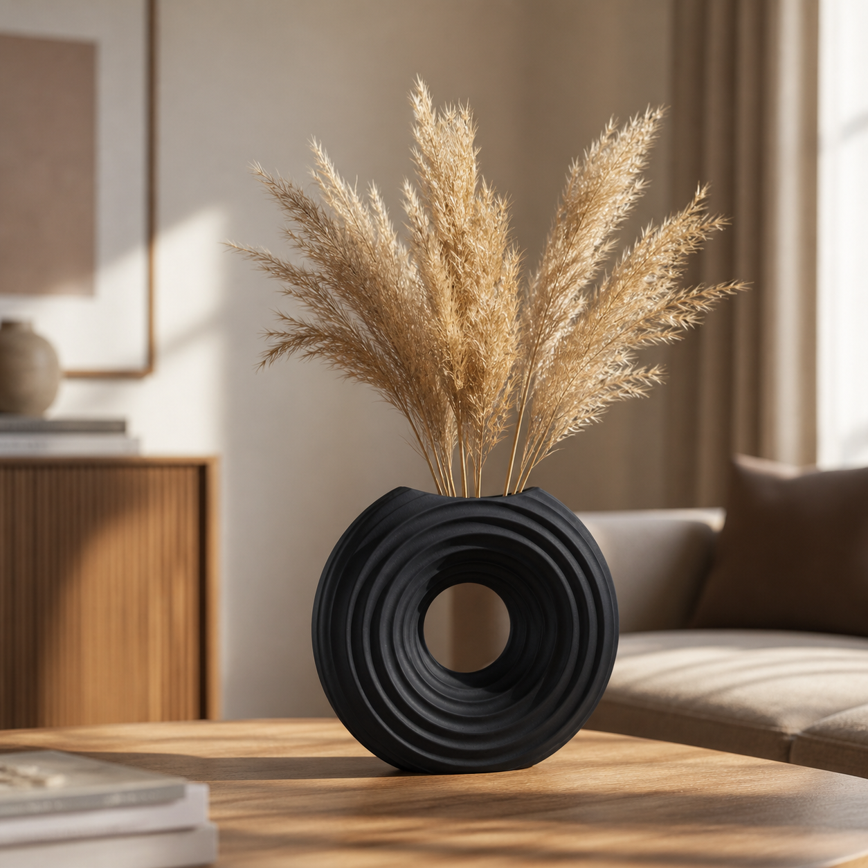 Modern Ripple Donut Vase