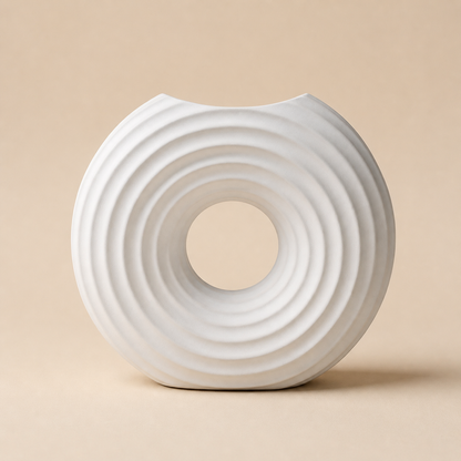 Modern Ripple Donut Vase