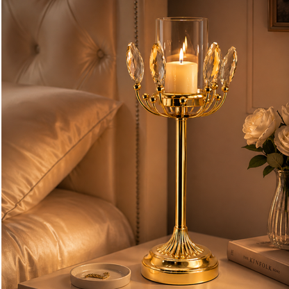 Royal Gold Crystal Candle Holder