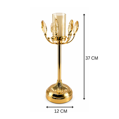 Royal Gold Crystal Candle Holder