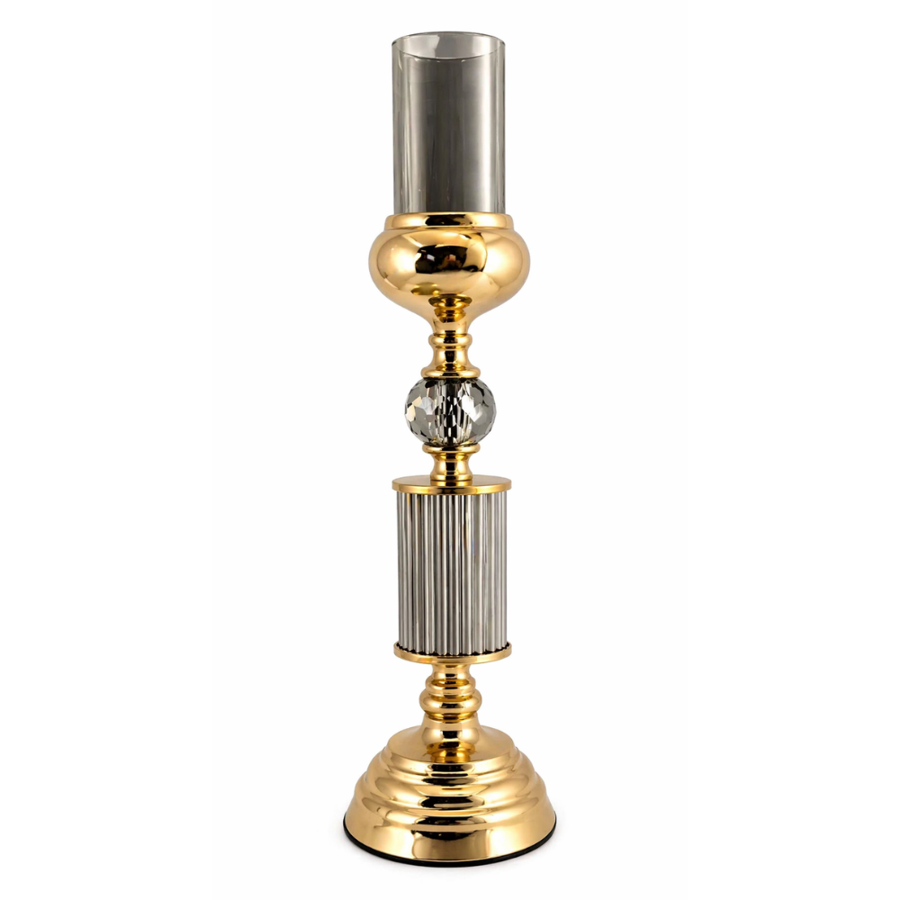 Modern Gold Glass Candleholder 38X13