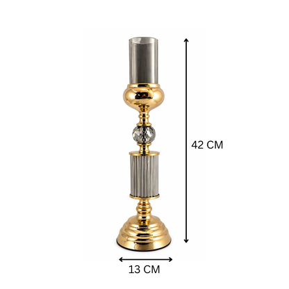 Modern Gold Glass Candleholder 38X13