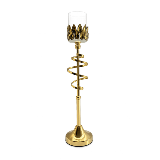 Spiral Gold Decorative Candle Holder