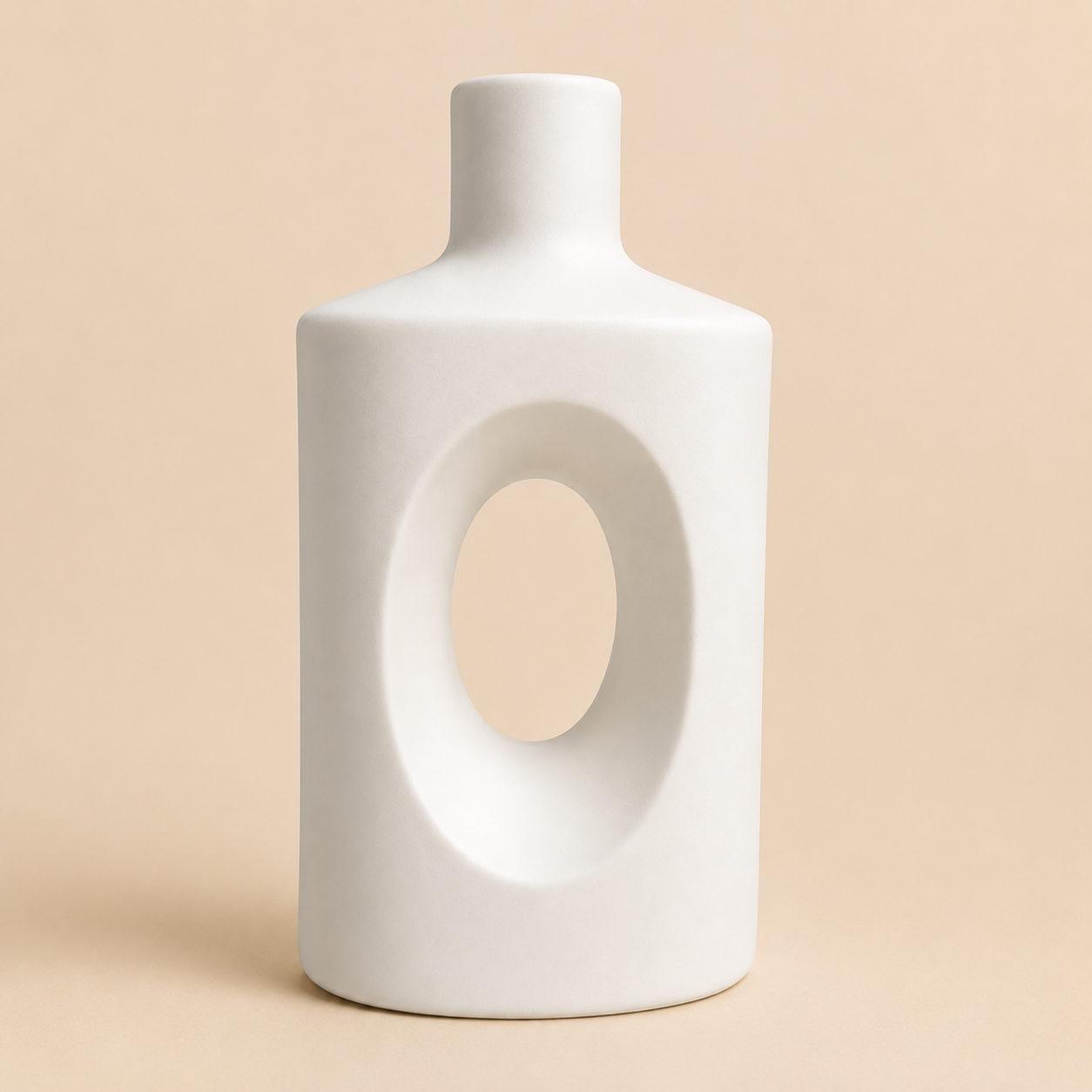Modern Arch Hollow Vase – Beige