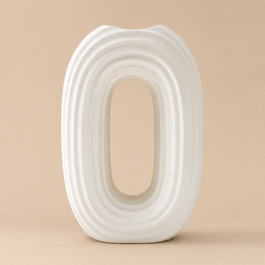Modern Oval Ripple Vase