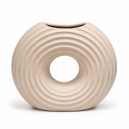 Modern Ripple Donut Vase