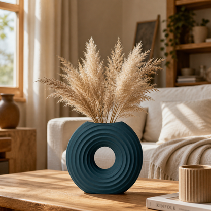 Modern Ripple Donut Vase