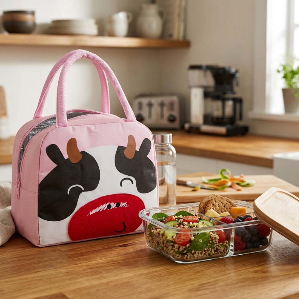 M N Store Insulated Lunch Bag for Men Women Kids – Portable Thermal Lunch Tote with Zipper Closure, Leakproof Food Carrier for Office School Picnic Travel, Large Capacity Lunch Box Bag