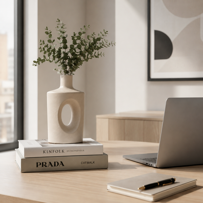 Modern Arch Hollow Vase – Beige