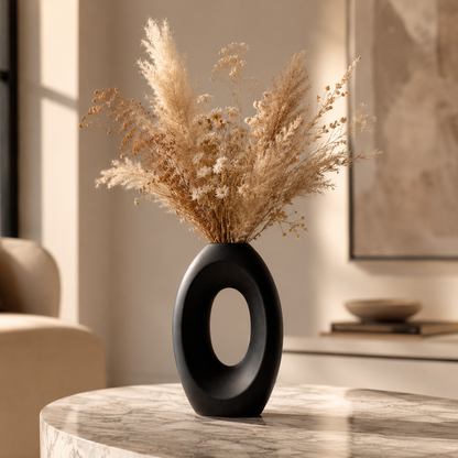 Modern Hollow Oval Vase