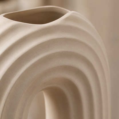 Modern Oval Ripple Vase