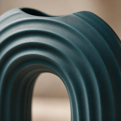Modern Oval Ripple Vase