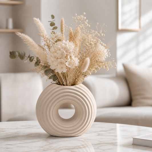 Modern Ripple Donut Vase