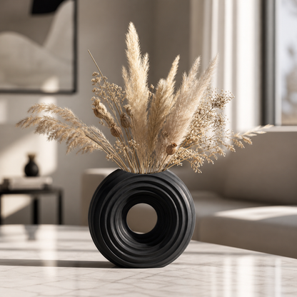 Modern Ripple Donut Vase