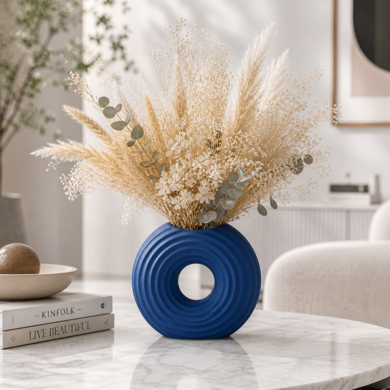 Modern Ripple Donut Vase