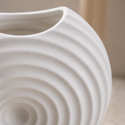 Modern Ripple Donut Vase