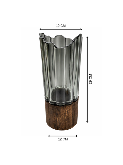 Award Smoky Black Flower Vase