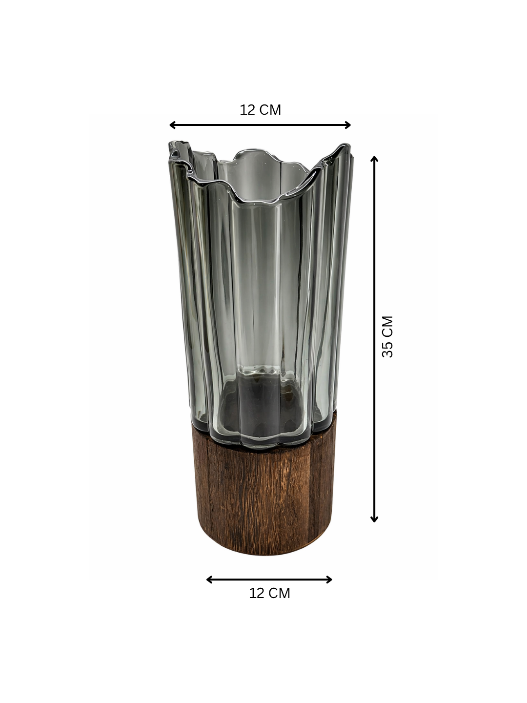 Award Smoky Black Flower Vase