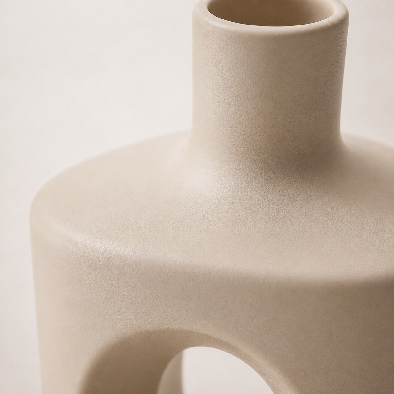 Modern Arch Hollow Vase – Beige