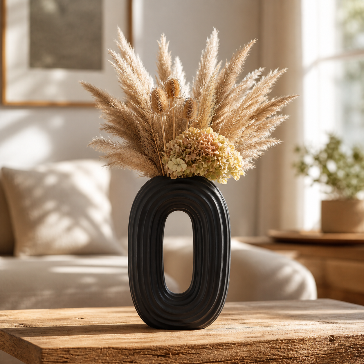 Modern Oval Ripple Vase