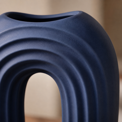 Modern Oval Ripple Vase