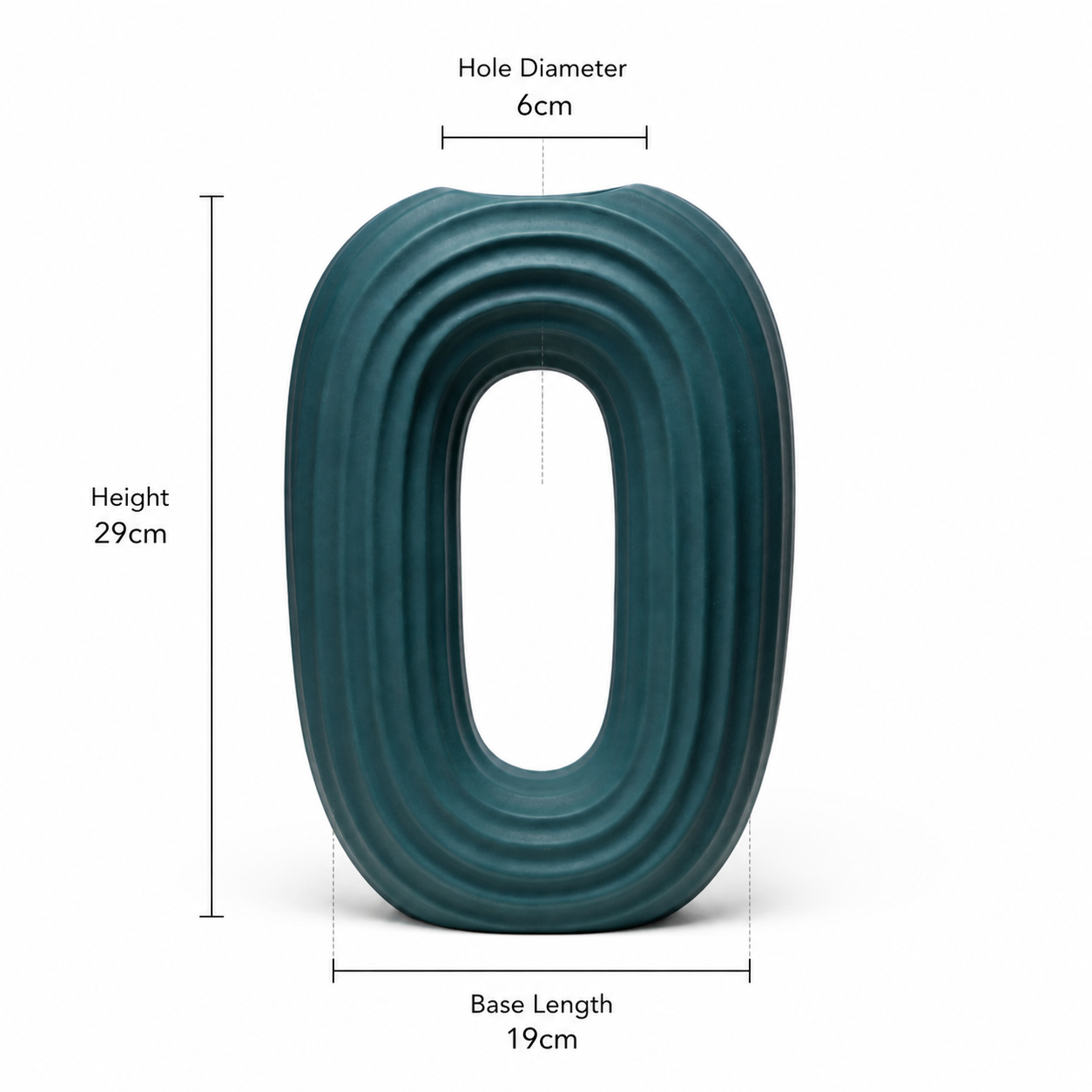 Modern Oval Ripple Vase