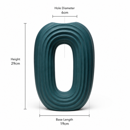 Modern Oval Ripple Vase