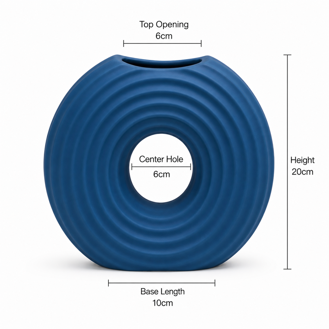Modern Ripple Donut Vase