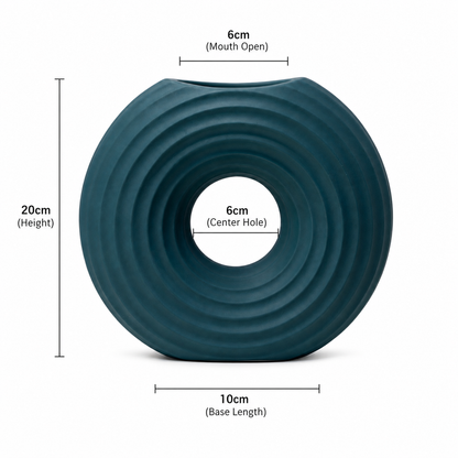 Modern Ripple Donut Vase