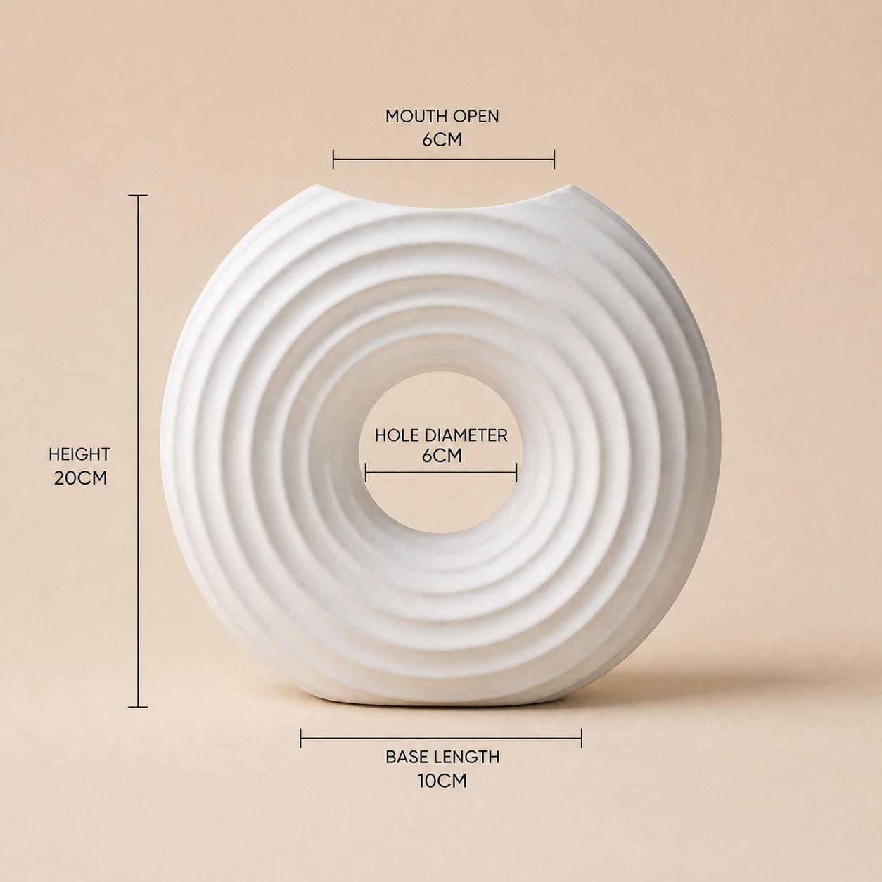 Modern Ripple Donut Vase