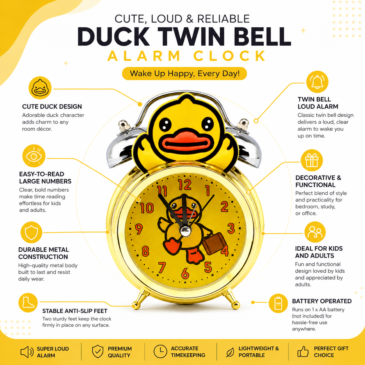 Twin Bell Alarm Clock