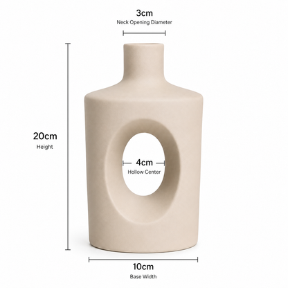 Modern Arch Hollow Vase – Beige