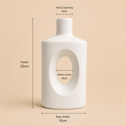Modern Arch Hollow Vase – Beige