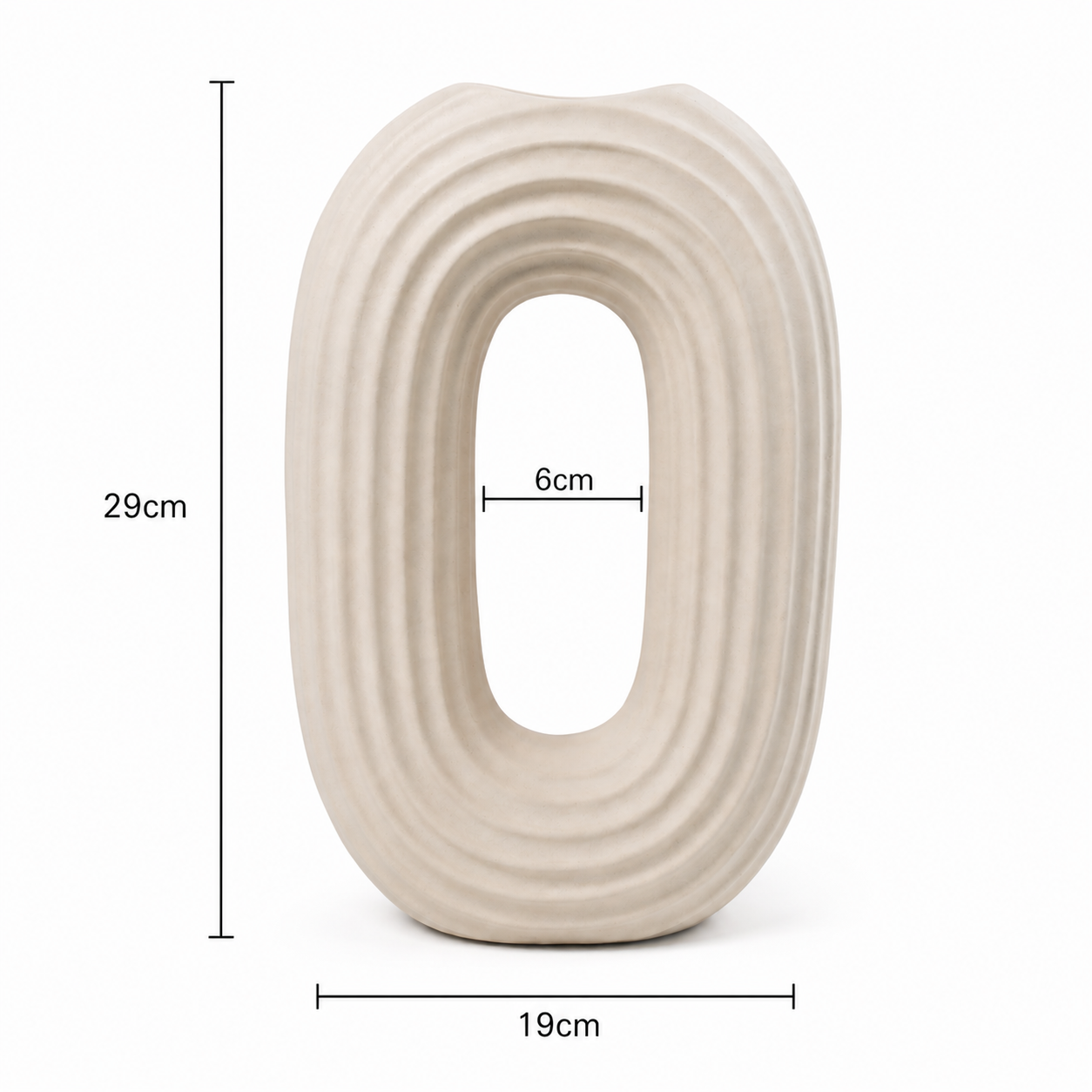 Modern Oval Ripple Vase