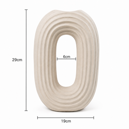 Modern Oval Ripple Vase