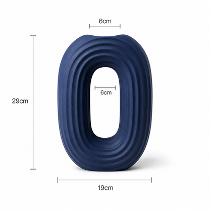 Modern Oval Ripple Vase
