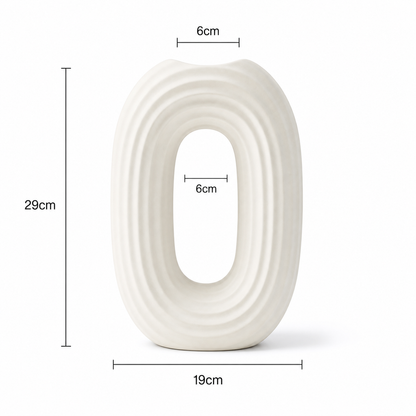 Modern Oval Ripple Vase