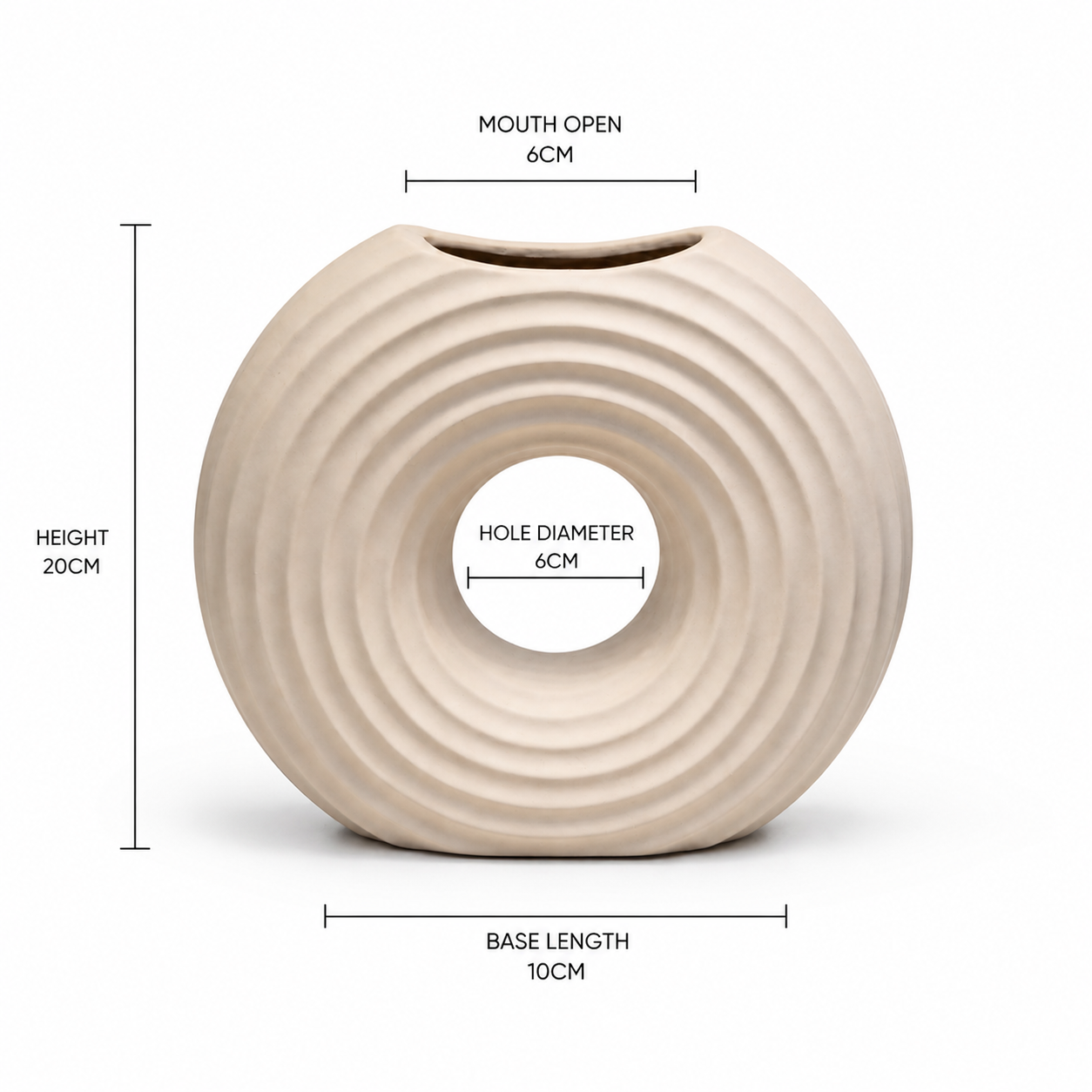 Modern Ripple Donut Vase
