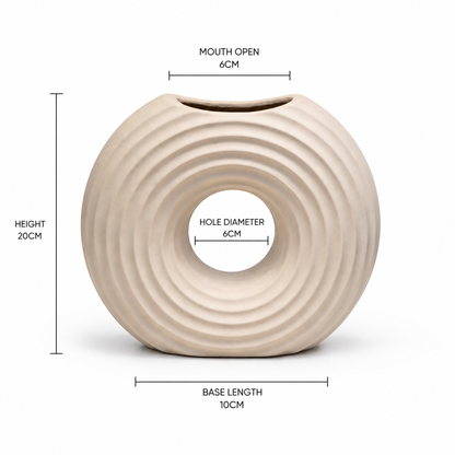 Modern Ripple Donut Vase