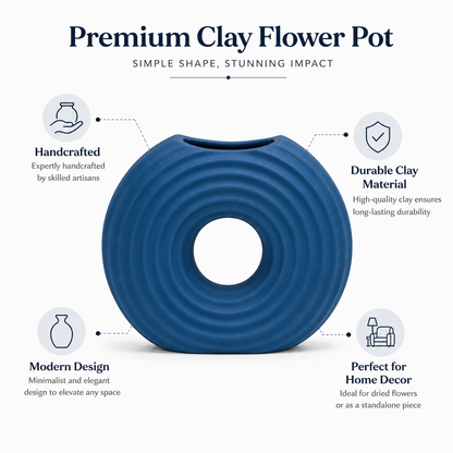 Modern Ripple Donut Vase