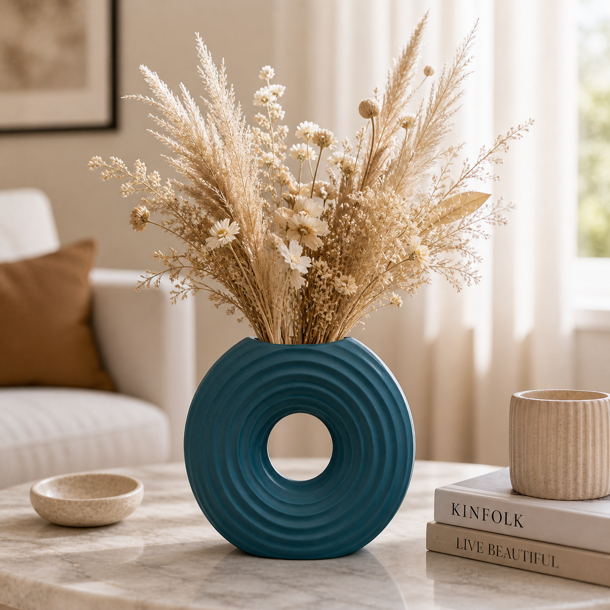 Modern Ripple Donut Vase